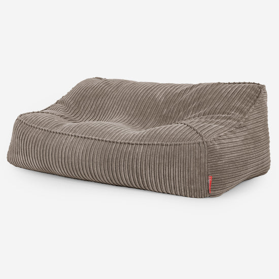 Sloucher Bean Bag Sofa - Cord Dovetail Grey 01