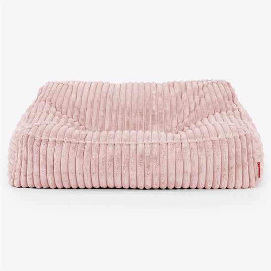 Sloucher Bean Bag Sofa - Ultra Plush Cord Dusty Pink 02