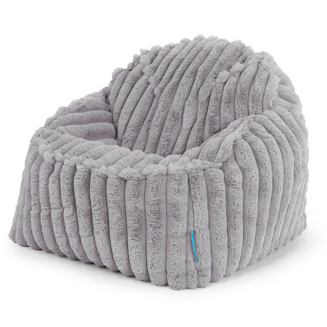 Sloucher Child's Bean Bag 2-10 yr - Ultra Plush Cord Grey 01