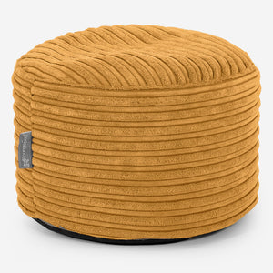 Small Round Footstool - Cord Golden Honey