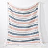 Throw / Blanket - Knitted Stripe Pastel 01
