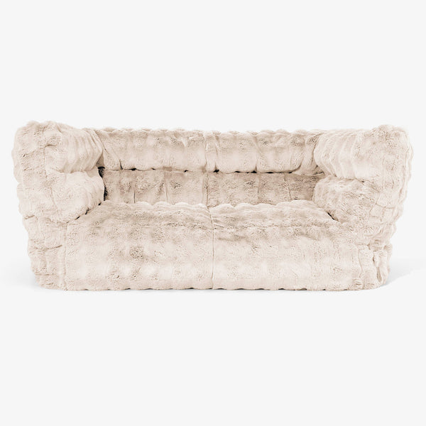 The 2 Seater Louis Sofa Bean Bag Replacement Cover - Bubble Faux Fur 01