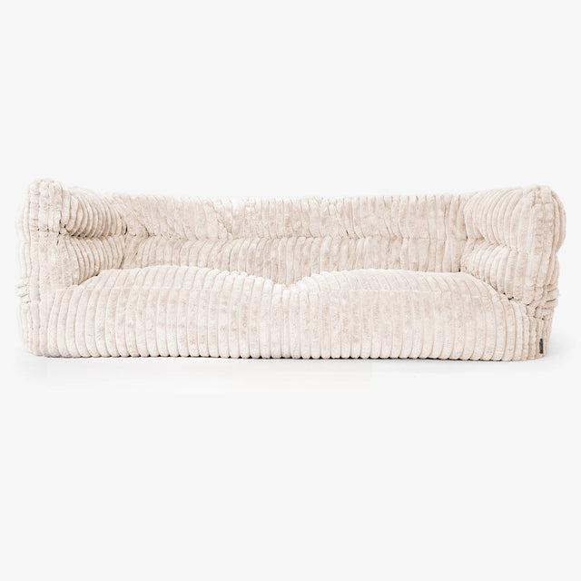 The 3 Seater Albert Sofa Bean Bag 2.0 - Ultra Plush Cord Cream 01