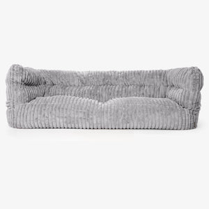 The 3 Seater Albert Sofa Bean Bag 2.0 - Ultra Plush Cord Grey