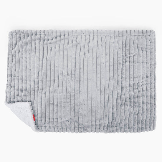 Sherpa Throw / Blanket - Ultra Plush Cord Duck Egg Blue 03