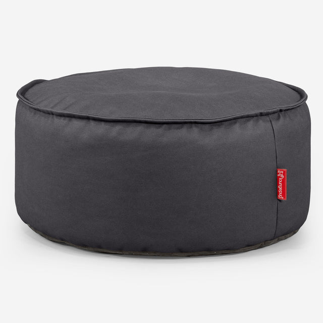 Large Round Pouffe Replacement Cover - Vegan Leather 01