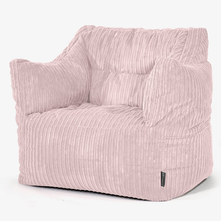 Victor Bean Bag Armchair - Cord Blush Pink 01