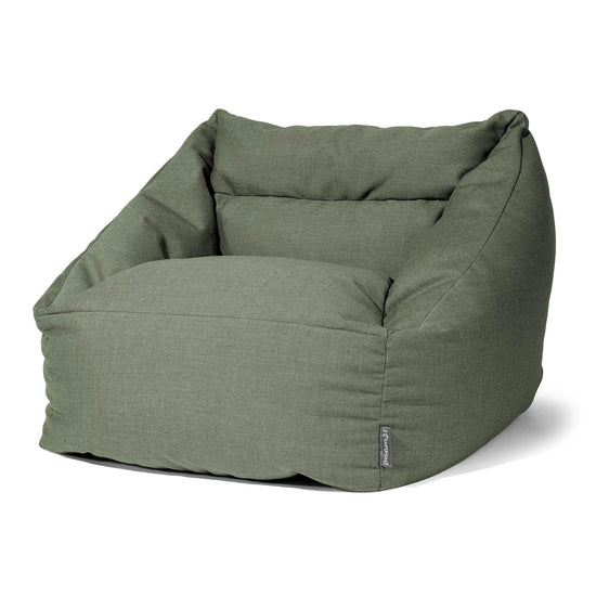 Maya Bean Bag Chair - Sunbrella Olive Green 01