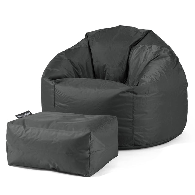 Outdoor Classic Bean Bag Chair - SmartCanvas™ Black 02