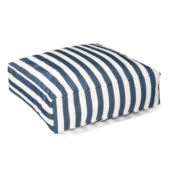 Outdoor Large Floor Cushion - Stripe Navy Blue 01
