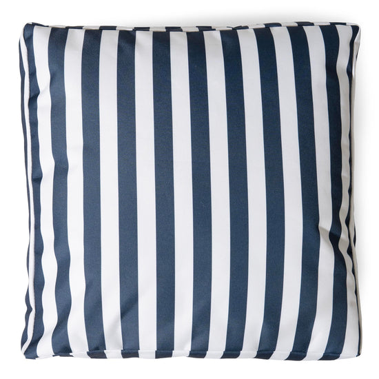 Outdoor Large Floor Cushion - Stripe Navy Blue 02