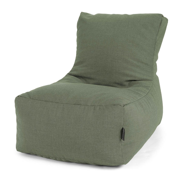 Outdoor Lounger Bean Bag Chair - Sunbrella Olive Green 01