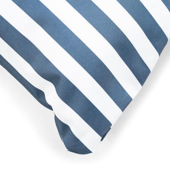 Outdoor Scatter Cushion Cover 47 x 47cm - Stripe Navy Blue 02