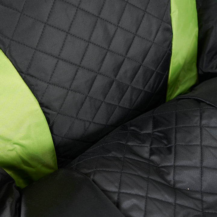 Quilted Gaming Bean Bag Chair - Black / Green 05