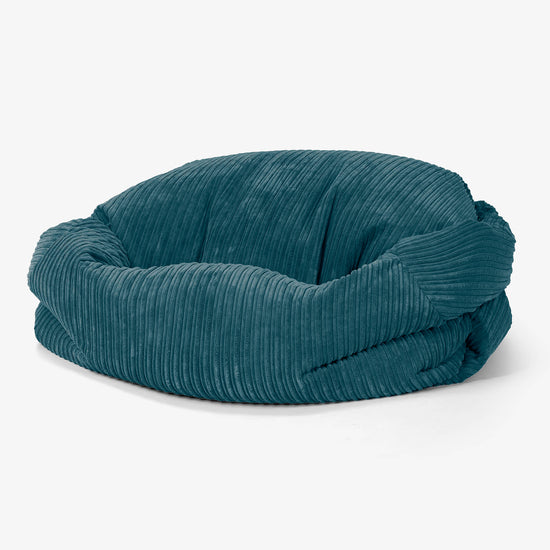 Sabine Bean Bag Sofa - Cord Teal Blue 01