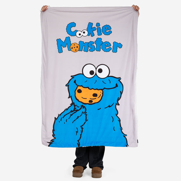 Fleece Throw / Blanket - Cookie Monster Grey 01