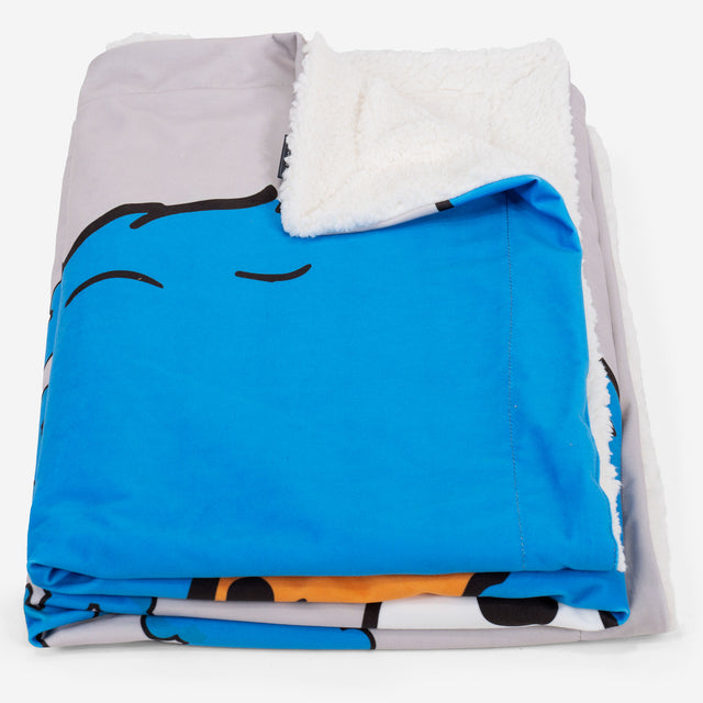 Fleece Throw / Blanket - Cookie Monster Grey 02