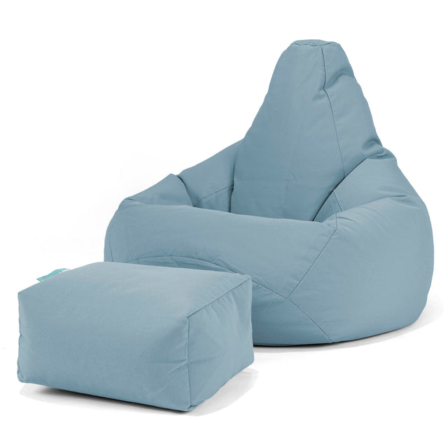 SoleiStorm™ Ultra 2000 h+ Outdoor Highback Bean Bag Chair - Olefin Baby Blue 01