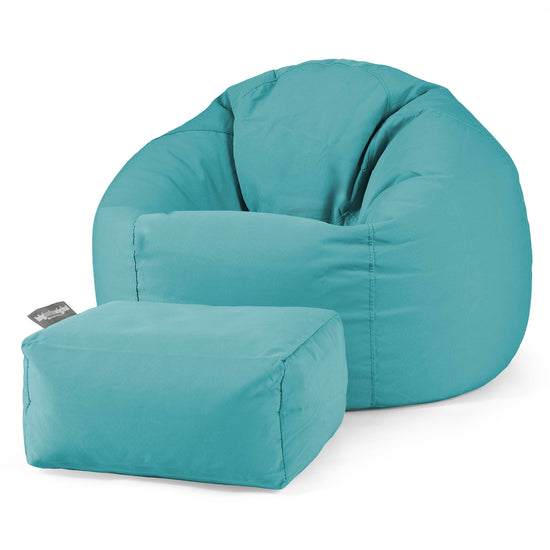 SoleiStorm™ Ultra 2000 h+ Outdoor Classic Bean Bag Chair - Olefin Aqua 02