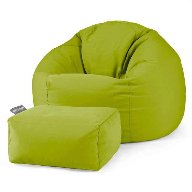 SoleiStorm™ Ultra 2000 h+ Outdoor Classic Bean Bag Chair - Olefin Lime Green 02