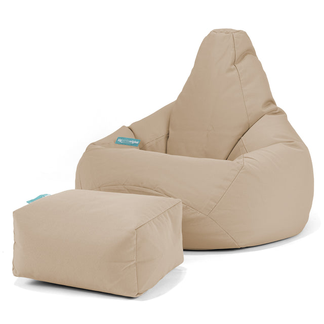 SoleiStorm™ Ultra 2000 h+ Outdoor Highback Bean Bag Chair - Olefin Beige 01