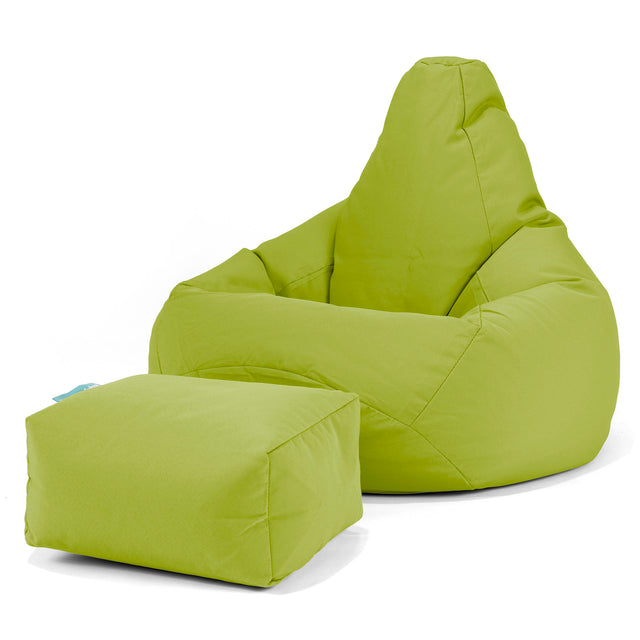 SoleiStorm™ Ultra 2000 h+ Outdoor Highback Bean Bag Chair - Olefin Lime Green 01