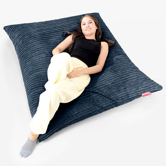 XL Pillow Beanbag - Cord Navy Blue 02