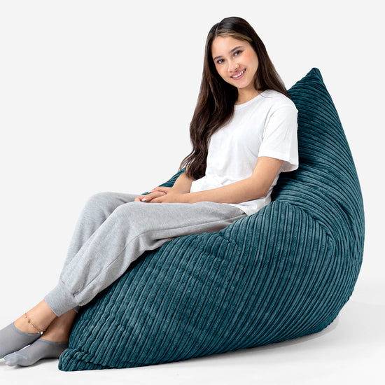 XL Pillow Beanbag - Cord Teal Blue 03