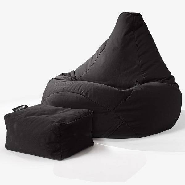 SoleiStorm™ Ultra 2000 h+ Outdoor Highback Bean Bag Chair - Olefin Black 01