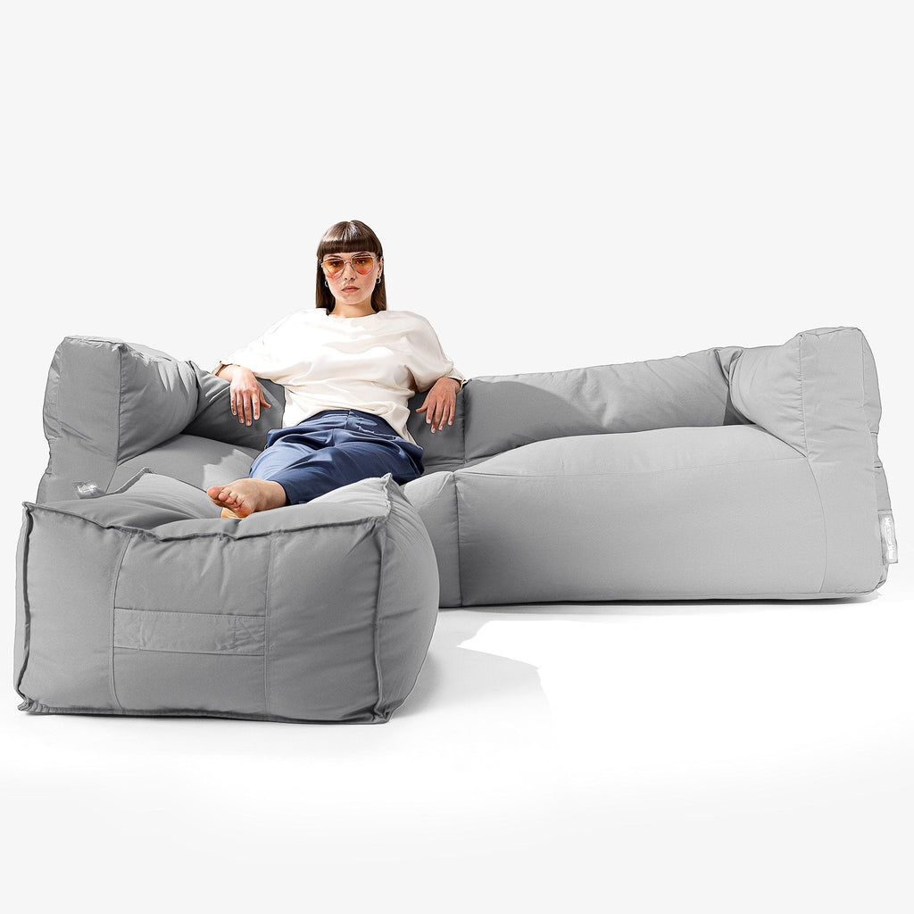 SoleiStorm™ Ultra 2000 h+ 3 Seater Sofa Outdoor Bean Bag - Olefin Mid Grey 02