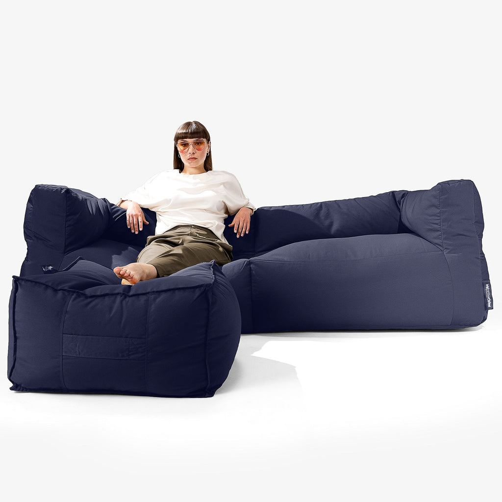 SoleiStorm™ Ultra 2000 h+ 3 Seater Sofa Outdoor Bean Bag - Olefin Navy 02