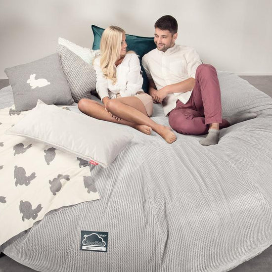 CloudSac 5000 XXXXXL Titanic Memory Foam Beanbag Sofa - Pom Pom Ivory 02