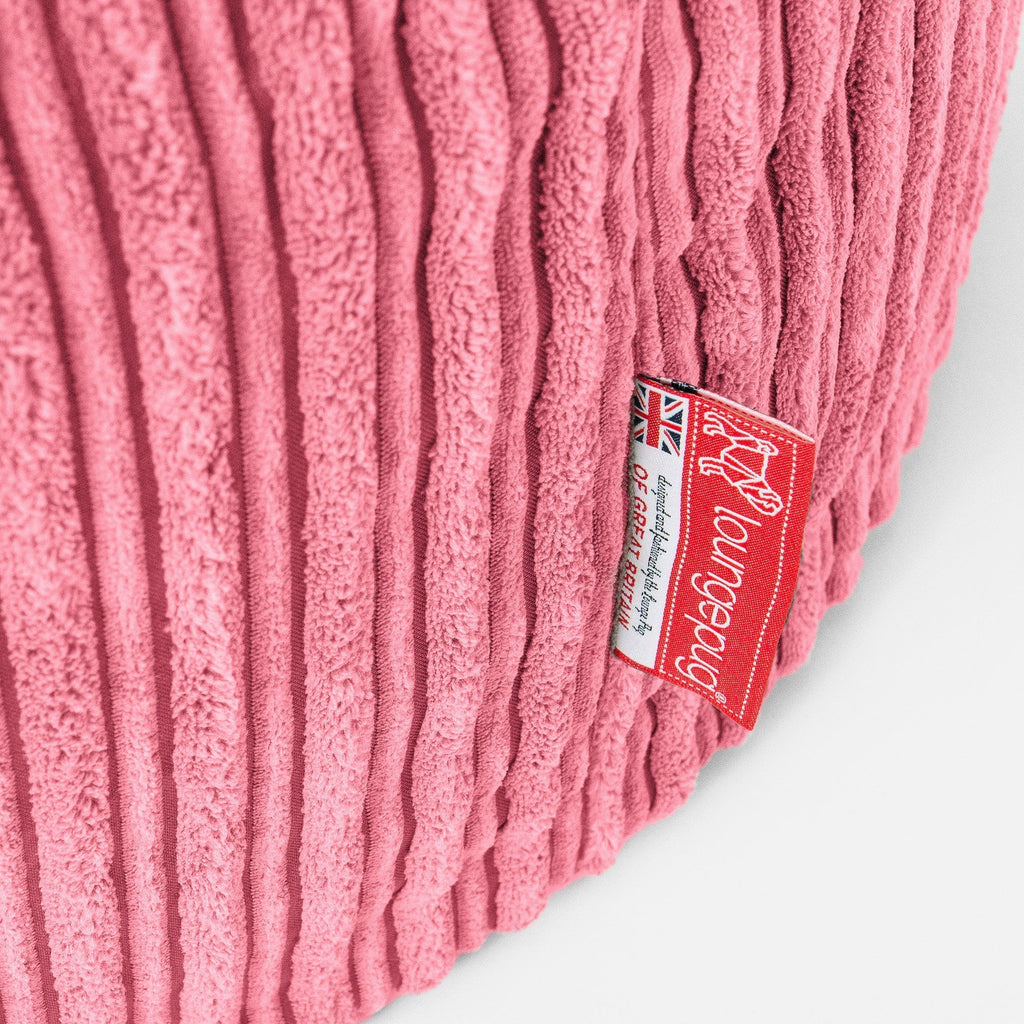 The 2 Seater Albert Sofa Bean Bag - Cord Coral Pink 03