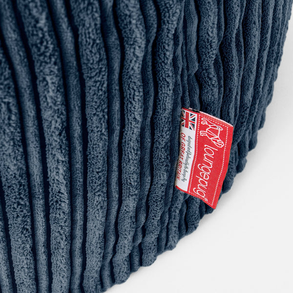 Classic Bean Bag Chair - Cord Navy Blue Fabric Close-up Image