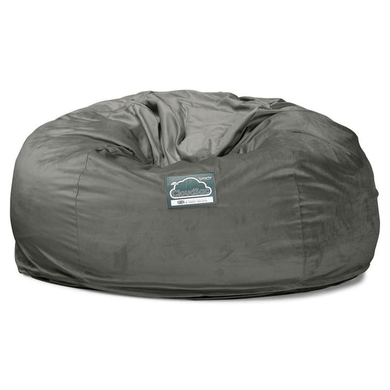 Lounge Pug, CloudSac 1010 XXL - Memory Foam XXL Giant Bean Bag Sofa / Love Seat, Velvet Graphite