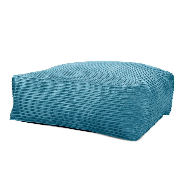 Lounge Pug, CloudSac 250 - Memory Foam Ottoman Pouf, Cord Aegean