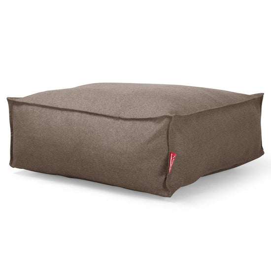 Lounge Pug, CloudSac 250 - Memory Foam Ottoman Pouf, Interalli Wool Biscuit