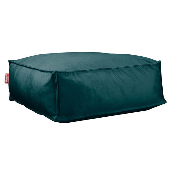 Lounge Pug, CloudSac 250 - Memory Foam Ottoman Pouf, Velvet Teal