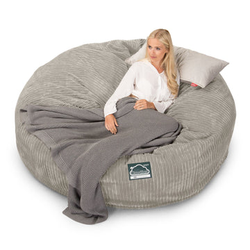 CloudSac 3000 XXL King Sized Memory Foam Beanbag Sofa - Cord Mink 01