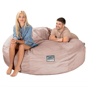CloudSac 3000 XXL King Sized Memory Foam Beanbag Sofa - Velvet Rose Pink