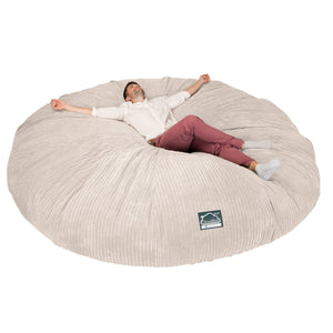CloudSac 5000 XXXXXL Titanic Memory Foam Beanbag Sofa - Cord Ivory