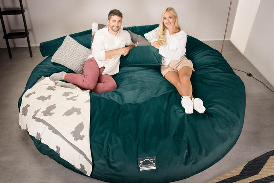 CloudSac 5000 XXXXXL Titanic Memory Foam Beanbag Sofa - Velvet Teal 02