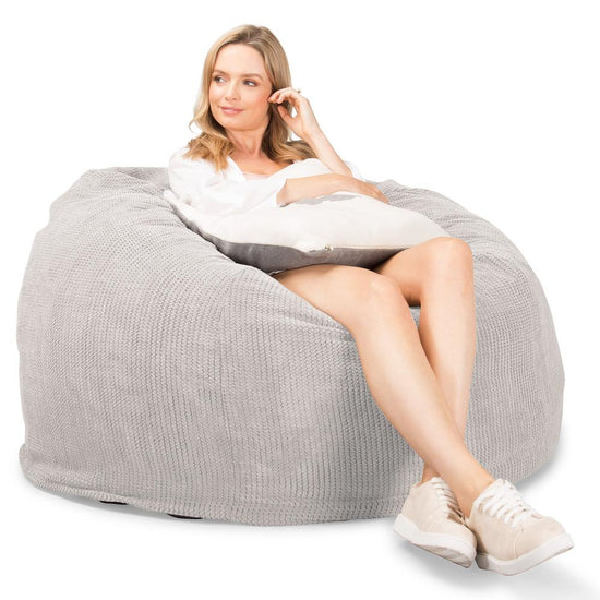 CloudSac 510 XL Large Memory Foam Beanbag - Pom Pom Ivory 04