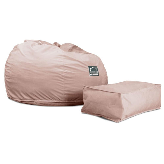 CloudSac 510 XL Large Memory Foam Beanbag - Velvet Rose Pink 04