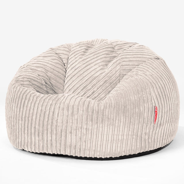 Lounge Pug, CloudSac 200 Kids - Bean Bag Sofa, Memory Foam Giant Childrens Beanbag, Cord Ivory