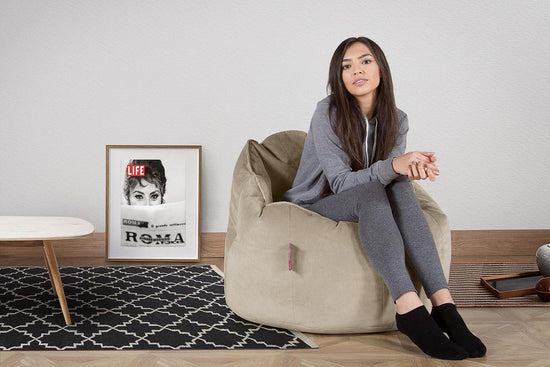 Cuddle Up Beanbag Chair - Velvet Mink 02