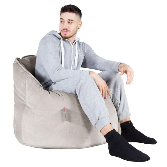 Cuddle Up Beanbag Chair - Velvet Silver 04