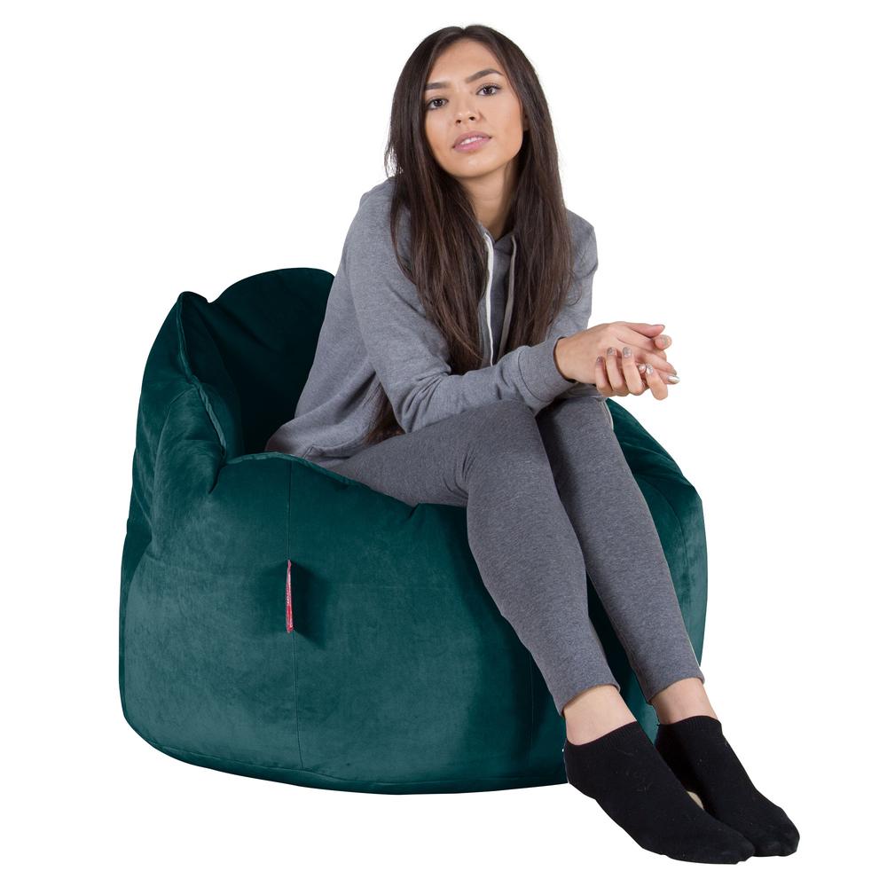 Cuddle Up Beanbag Chair - Velvet Teal 01