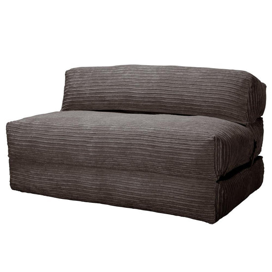 Avery - Double Futon Chair Bed, Folding Bed, Guest Bed By Lounge Pug, Cord Graphite