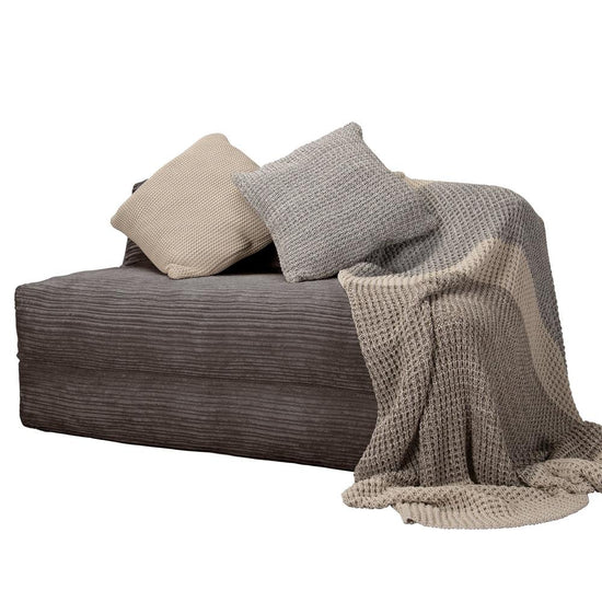 Avery - Double Futon Chair Bed, Folding Bed, Guest Bed By Lounge Pug, Cord Graphite